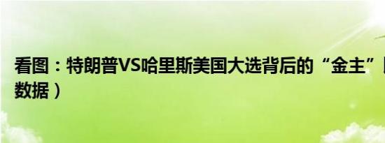 看图：特朗普VS哈里斯美国大选背后的“金主”比拼（金十数据）