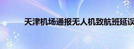 天津机场通报无人机致航班延误