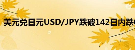 美元兑日元USD/JPY跌破142日内跌0.32%