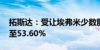 拓斯达：受让埃弗米少数股东股权 提升持股至53.60%