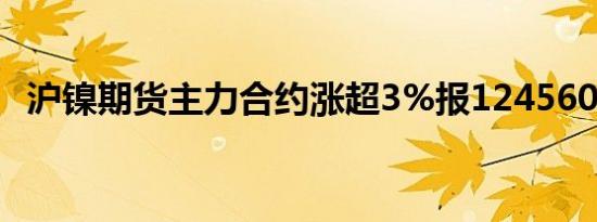 沪镍期货主力合约涨超3%报124560元/吨