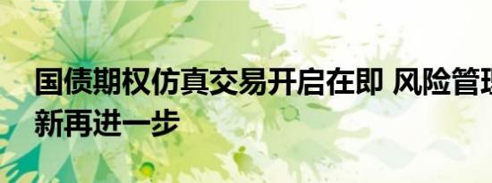 国债期权仿真交易开启在即 风险管理工具创新再进一步