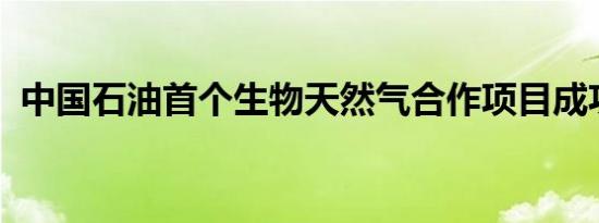 中国石油首个生物天然气合作项目成功签约