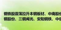 钢铁股震荡拉升本钢板材、中南股份双双涨停凌钢股份、马钢股份、三钢闽光、安阳钢铁、中信特钢等跟涨