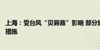 上海：受台风“贝碧嘉”影响 部分旅客列车将采取临时停运措施