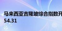 马来西亚吉隆坡综合指数开盘上涨0.1%至1,654.31