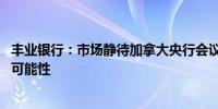 丰业银行：市场静待加拿大央行会议纪要 以了解进一步降息可能性