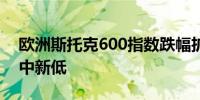 欧洲斯托克600指数跌幅扩大至0.5%创下盘中新低