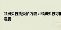欧洲央行执委帕内塔：欧洲央行可能在未来几个月加快降息速度