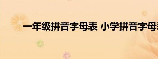 一年级拼音字母表 小学拼音字母表