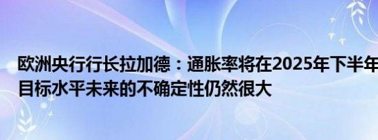 欧洲央行行长拉加德：通胀率将在2025年下半年回到2%的目标水平未来的不确定性仍然很大