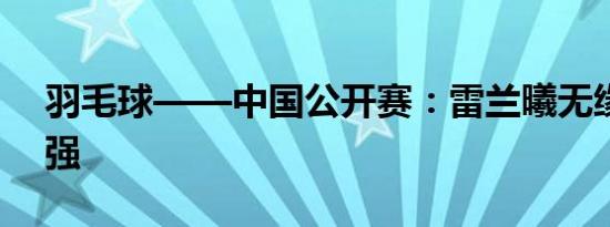 羽毛球——中国公开赛：雷兰曦无缘男单四强