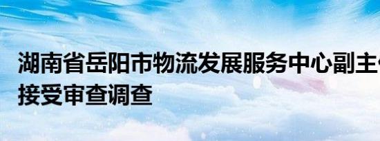 湖南省岳阳市物流发展服务中心副主任李华云接受审查调查
