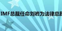 IMF总裁任命刘岩为法律总顾问兼法律部主任