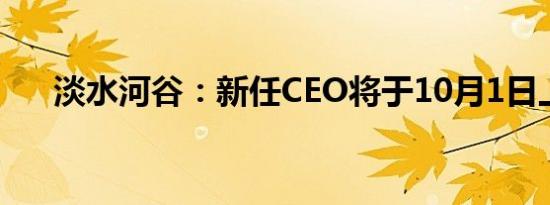 淡水河谷：新任CEO将于10月1日上任