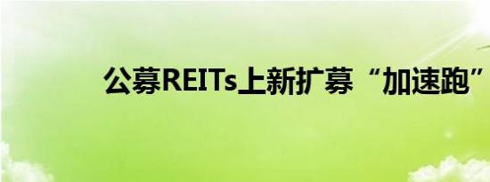 公募REITs上新扩募“加速跑”
