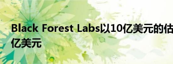 Black Forest Labs以10亿美元的估值融资1亿美元
