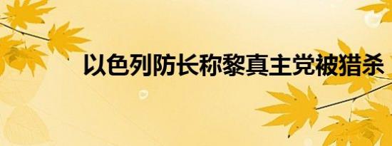 以色列防长称黎真主党被猎杀