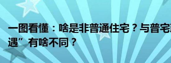 一图看懂：啥是非普通住宅？与普宅政策“待遇”有啥不同？
