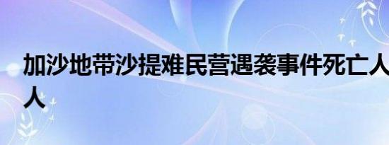 加沙地带沙提难民营遇袭事件死亡人数升至7人