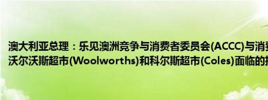 澳大利亚总理：乐见澳洲竞争与消费者委员会(ACCC)与消费者站在一起沃尔沃斯超市(Woolworths)和科尔斯超市(Coles)面临的指控很严重