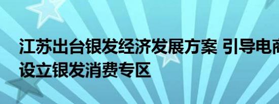 江苏出台银发经济发展方案 引导电商平台等设立银发消费专区