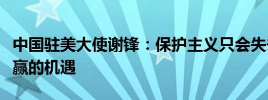 中国驻美大使谢锋：保护主义只会失去合作共赢的机遇