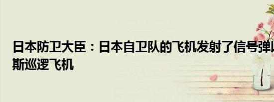 日本防卫大臣：日本自卫队的飞机发射了信号弹以警告俄罗斯巡逻飞机