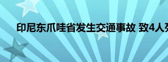 印尼东爪哇省发生交通事故 致4人死亡