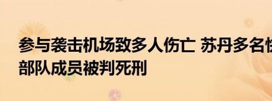参与袭击机场致多人伤亡 苏丹多名快速支援部队成员被判死刑