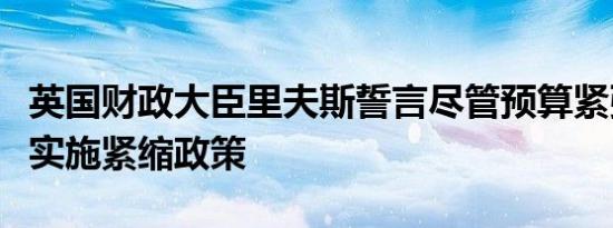 英国财政大臣里夫斯誓言尽管预算紧张但不会实施紧缩政策