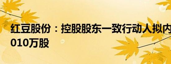红豆股份：控股股东一致行动人拟内部转让1010万股
