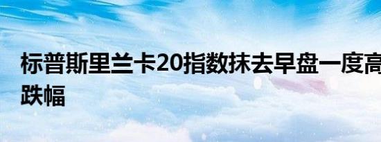 标普斯里兰卡20指数抹去早盘一度高达2%的跌幅