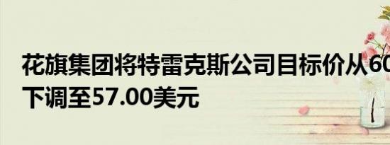 花旗集团将特雷克斯公司目标价从60.00美元下调至57.00美元