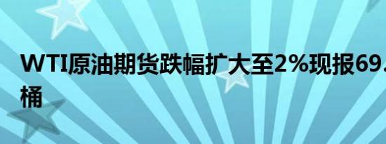 WTI原油期货跌幅扩大至2%现报69.58美元/桶