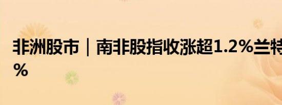非洲股市｜南非股指收涨超1.2%兰特涨超0.6%