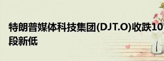 特朗普媒体科技集团(DJT.O)收跌10%续创阶段新低
