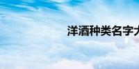 洋酒种类名字大全