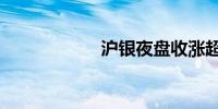 沪银夜盘收涨超4%