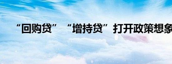 “回购贷”“增持贷”打开政策想象空间