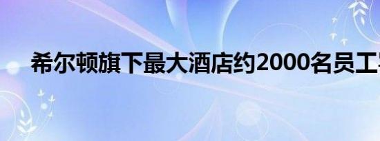 希尔顿旗下最大酒店约2000名员工罢工