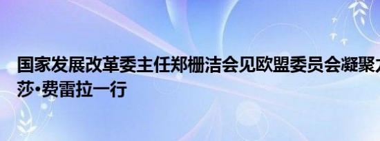 国家发展改革委主任郑栅洁会见欧盟委员会凝聚力委员埃莉莎·费雷拉一行