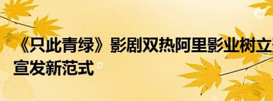 《只此青绿》影剧双热阿里影业树立影演联动宣发新范式