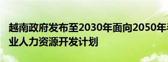 越南政府发布至2030年面向2050年半导体产业人力资源开发计划