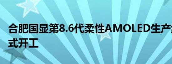 合肥国显第8.6代柔性AMOLED生产线项目正式开工