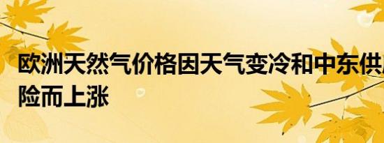 欧洲天然气价格因天气变冷和中东供应中断风险而上涨