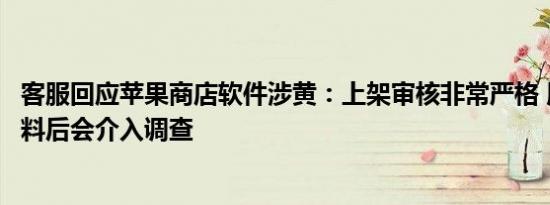 客服回应苹果商店软件涉黄：上架审核非常严格 用户提供资料后会介入调查
