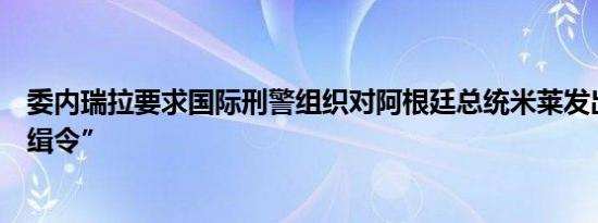 委内瑞拉要求国际刑警组织对阿根廷总统米莱发出“红色通缉令”