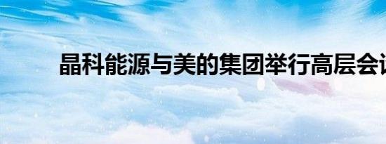 晶科能源与美的集团举行高层会谈