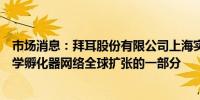 市场消息：拜耳股份有限公司上海实验室开业将作为生命科学孵化器网络全球扩张的一部分